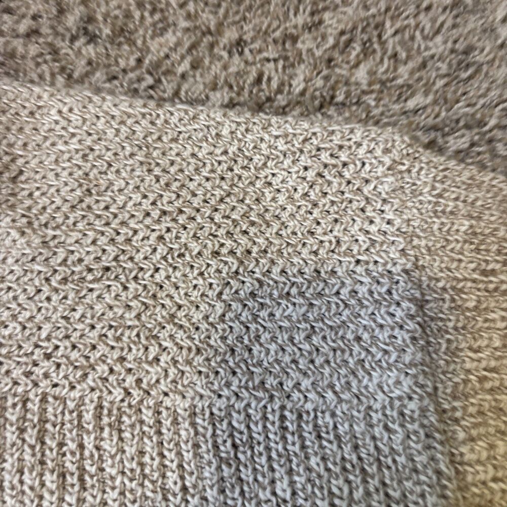 VTG Eddie Bauer Sweater Mens XL Oatmeal Henley Cotton Fisherman 90's Y2K Chunnky - Picture 14 of 16